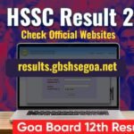 Goa HSSC Result 2026